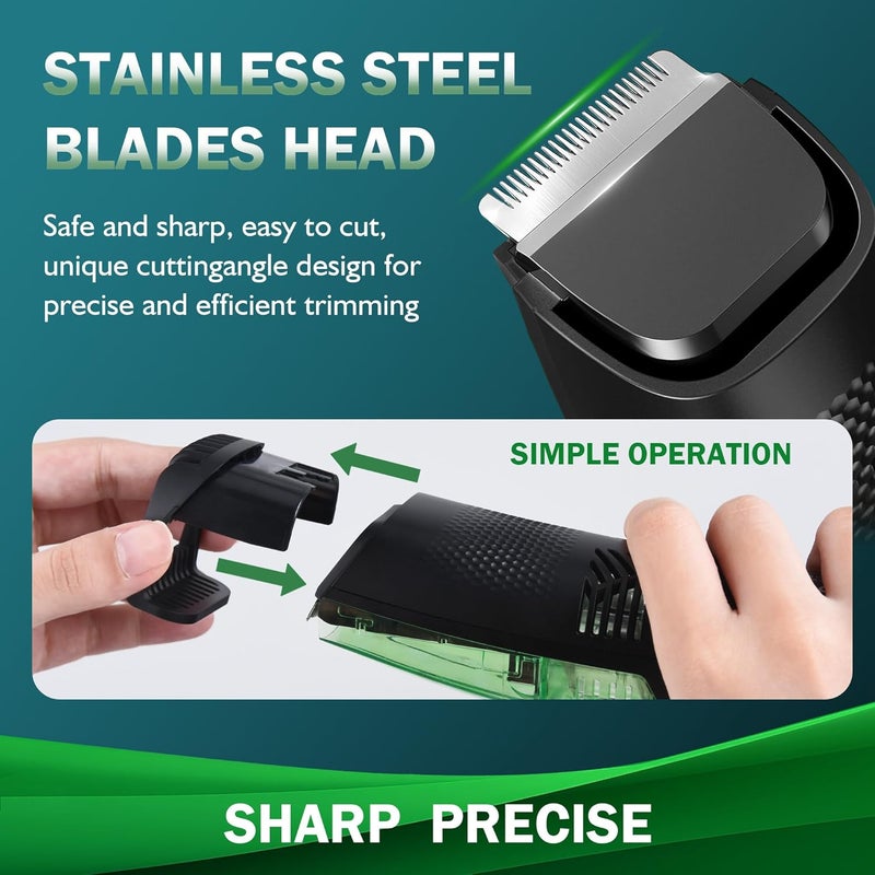 NONK Rechargeable Vacuum Hair Clipper, IPX6 Waterproof Electric Hair Trimmer with Adjustable Length Settings for at-Home Haircuts - Image 3